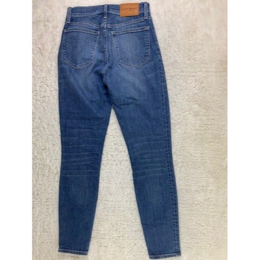 Lucky Brand  27x29 (Measured) Womens Jeans High Rise Skinny Bridgette Button Fly - Picture 2 of 5